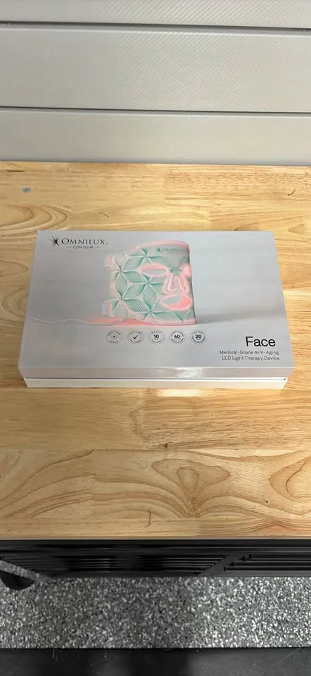 Omnilux Contour LED Face Mask for wrinkle reduction and collagen stimulation